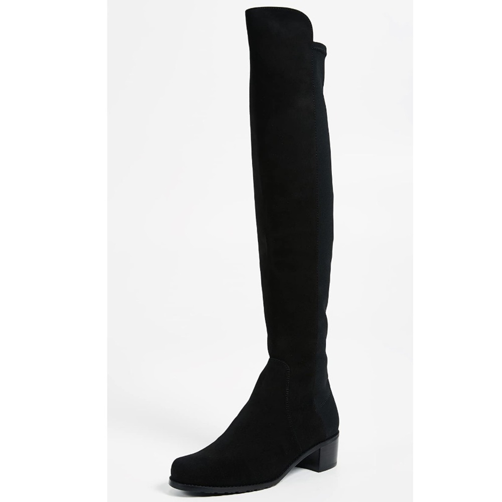 Stuart Weitzman Over-The-Knee Black Suede Boots